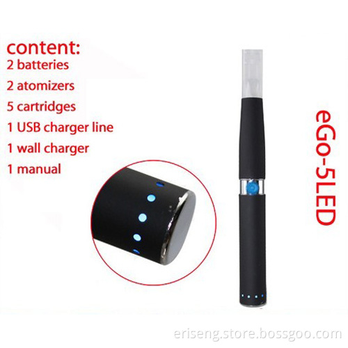 5LED Electronic Cigarette EGO-T with LED Light (EGO-T-LED)